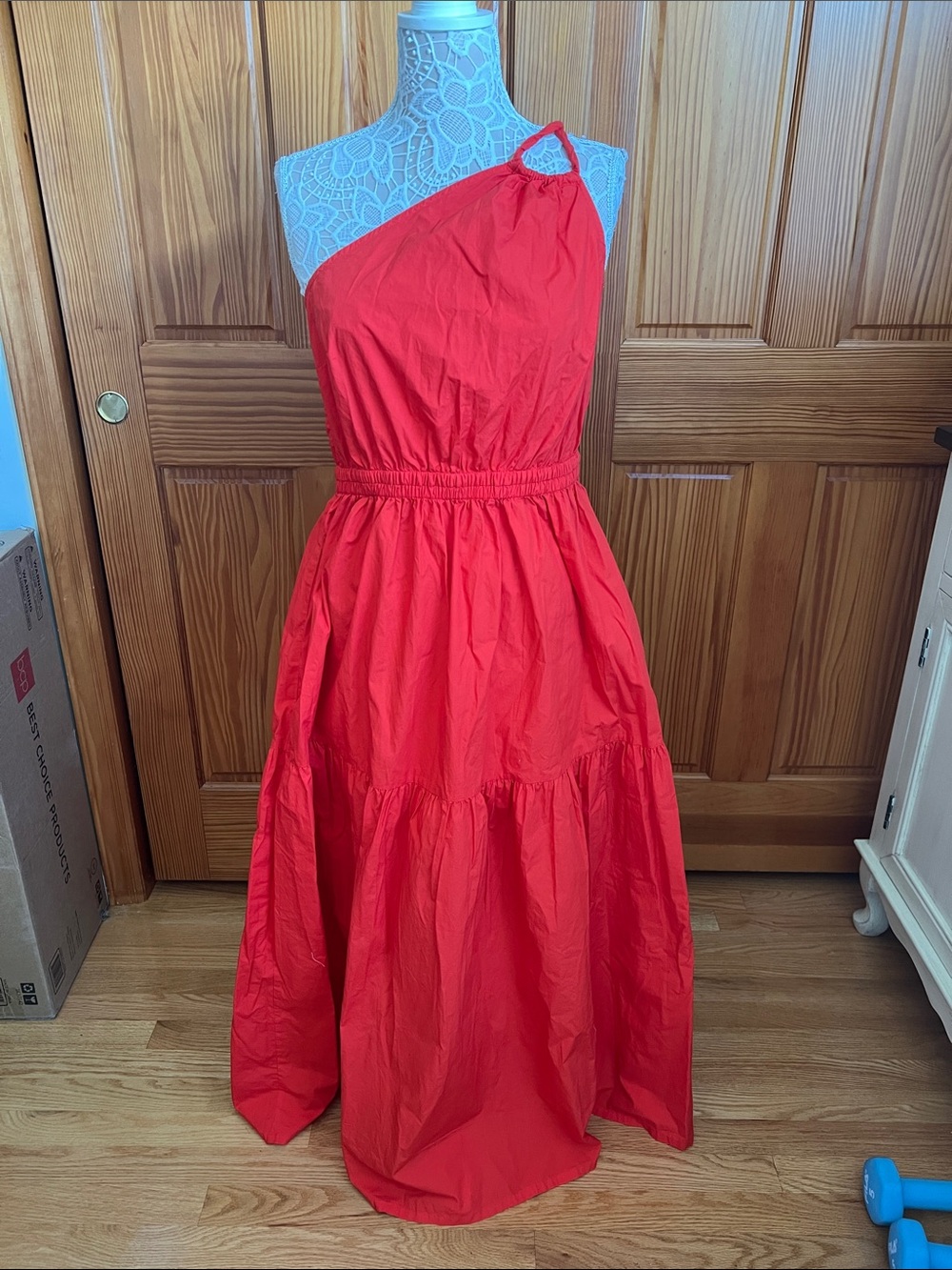 NWT Loft Beach One Shoulder Linen Maxi Dress